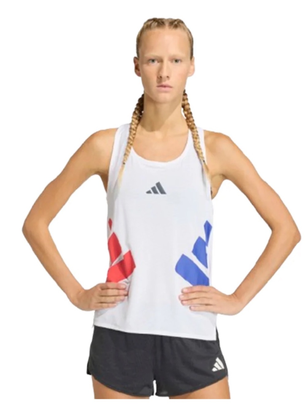 adidas White Racerback - Adizero F SGL Singlet